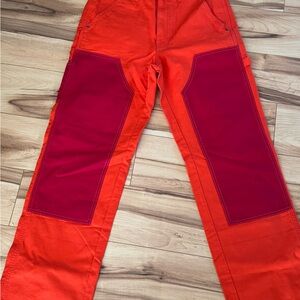 Orange Pants with Red Patches